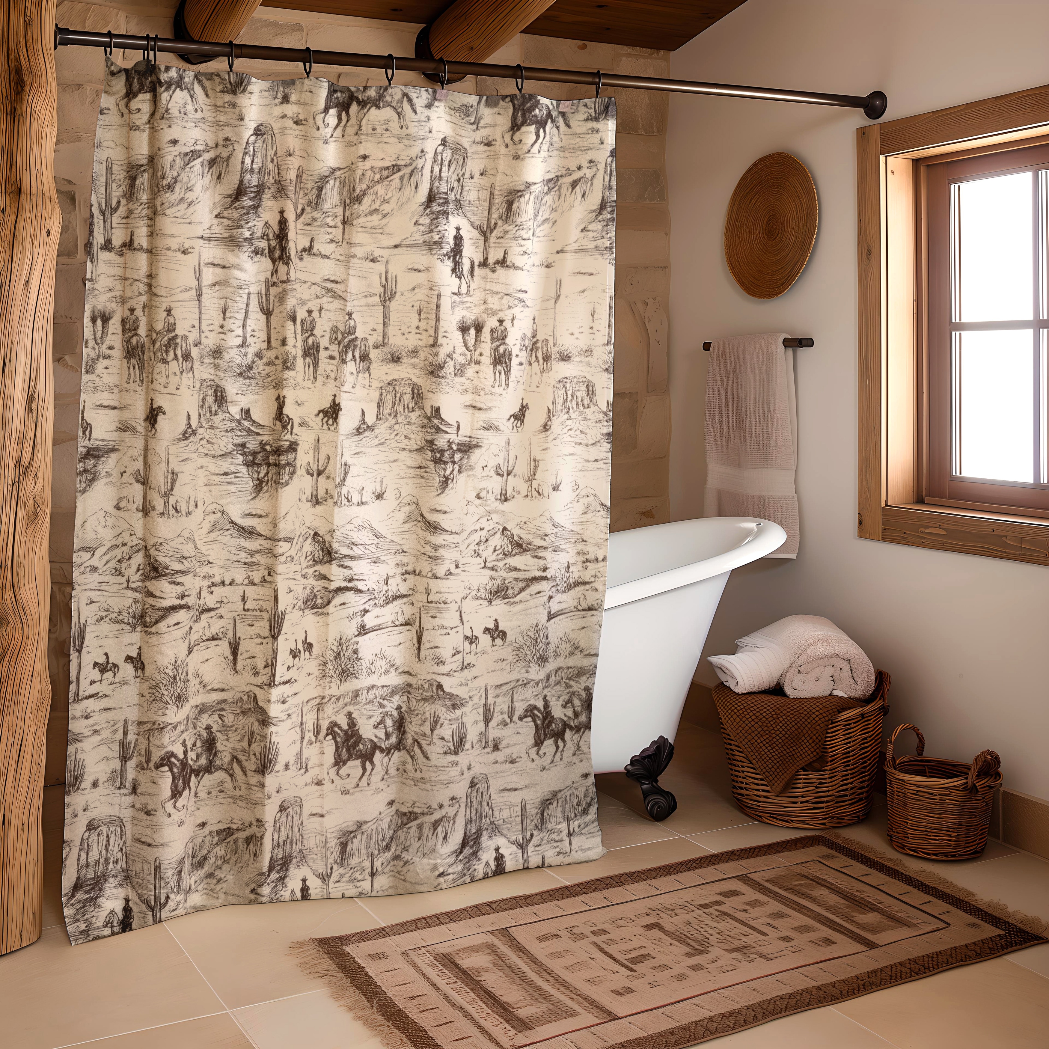 Donna Sharp Cowboy Cotton Shower Curtain