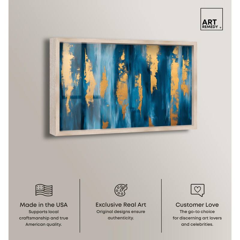 Dark Texture Golden Touch II Shadowbox by Art Remedy