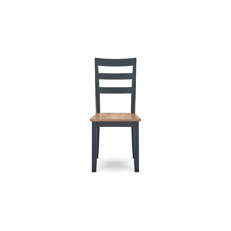 Gasy Dining Table Set with 4 Chairs and 1 Bench, Dark Blue and Brown