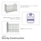 preview thumbnail 8 of 38, Novogratz Bushwick Metal Crib with Adjustable Mattress Height