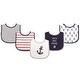 preview thumbnail 1 of 0, Luvable Friends Baby Boy Cotton Terry Drooler Bibs with PEVA Back 5pk, Boy Nautical, One Size - Boy Nautical - One Size One Size - Boy Nautical