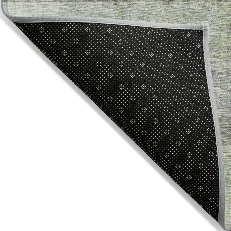 Machine Washable Indoor/ Outdoor Modern Abstract Chantille Rug