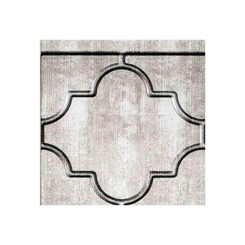 FASÄDE Monaco Decorative Vinyl Backsplash Panel - 6x6 Inch Sample - Crosshatch Silver