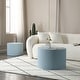 preview thumbnail 5 of 11, Modern Farmhouse Round Accent Nesting Side Coffee Table Set (Set of 2)