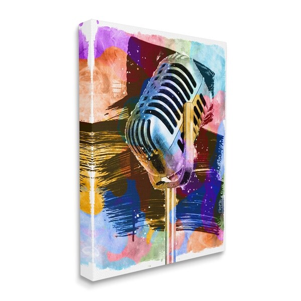 Stupell Modern Vivid Microphone Canvas Wall Art Design by Daniel