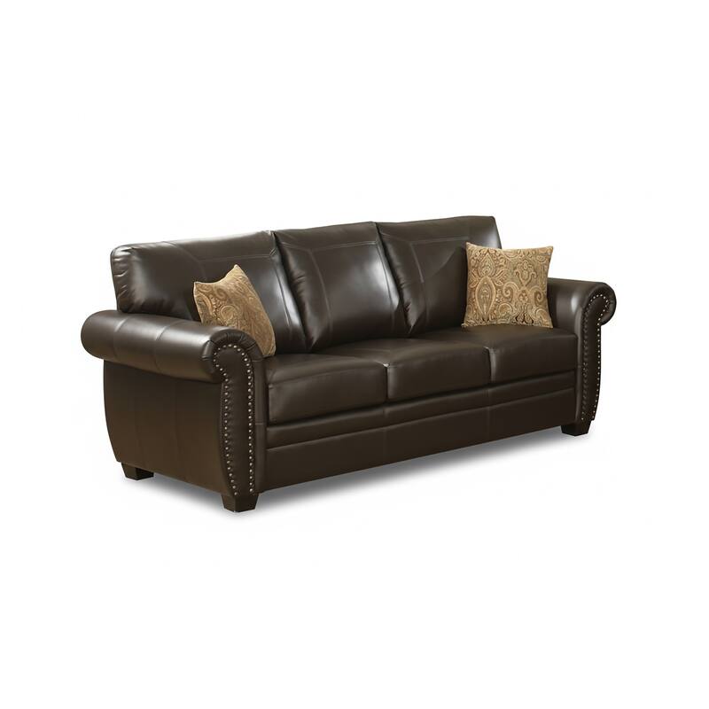 Copper Grove Blackmuir Traditional Brown Stationary Sofa