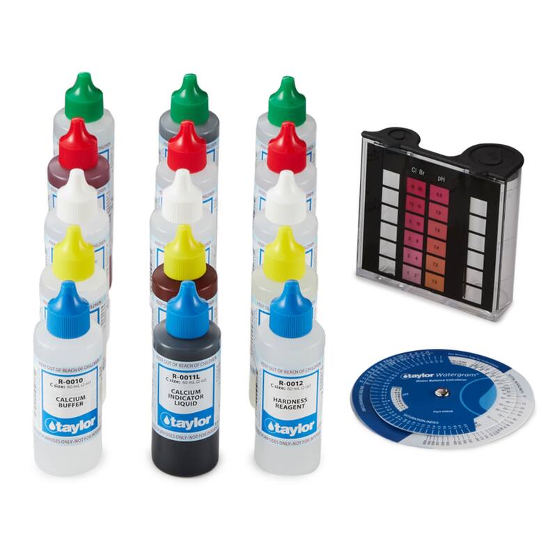 Taylor K-2005C 2000 Service Complete Swimming Pool Bromine Chlorine pH Test Kit - 4