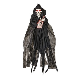 52" Animated Halloween Hanging Reaper Playing Guitar