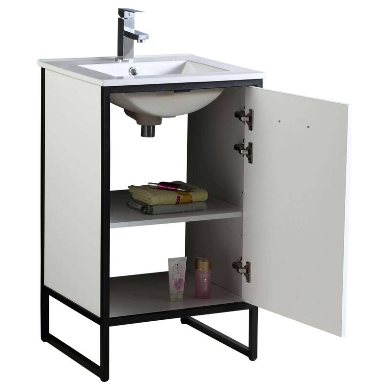 Vdara 24" Silver Gray Bathroom Vanity Cabinet Set