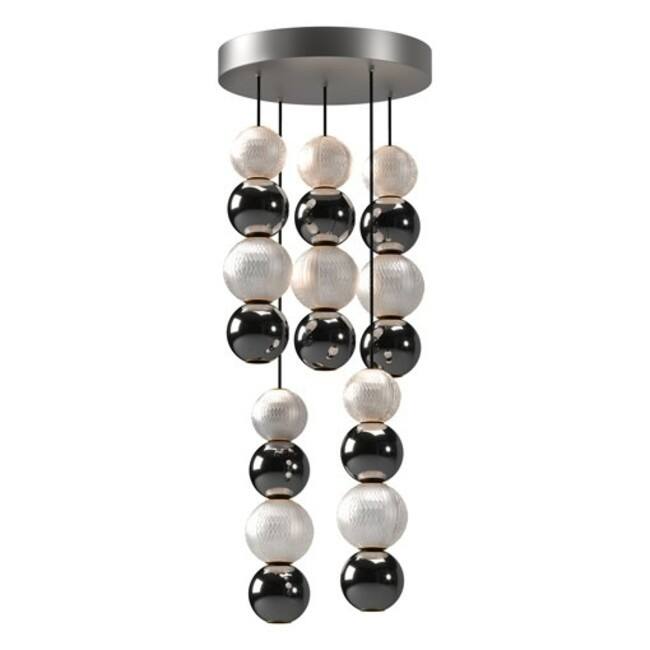 Alora Lighting MP321805 Onyx 15" Wide LED Multi Light Pendant