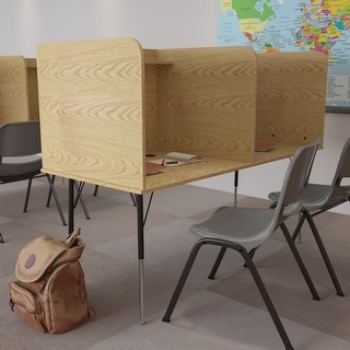 Work Carrel Stand-Alone Double Study Carrel with Height Adjustable Legs - Bed Bath ...