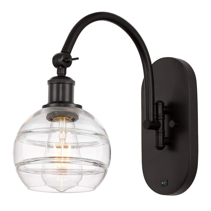 Innovations Lighting 518-1W-11-6 Rochester Sconce Rochester 11" Tall - Oil Rubbed Bronze / Clear