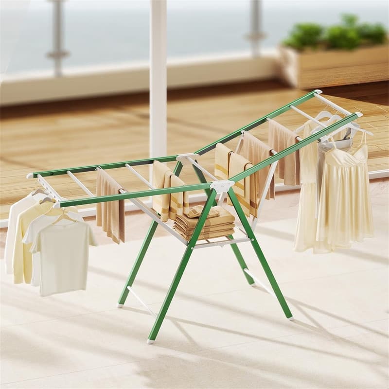 Clothes Drying Rack,63 Inches Foldable Aviation Aluminum Alloy Drying Rack, - 36"D x 4.3"W x 16.5"H