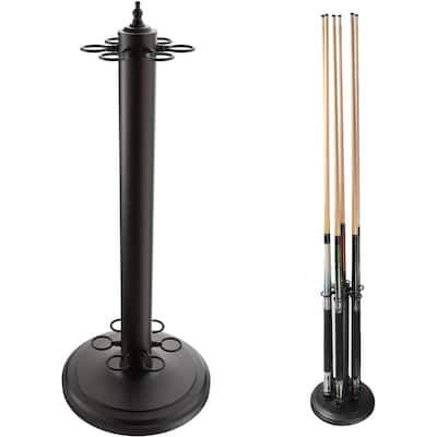 GSE™ 6-Cue Floor Stand-Style Metal Billiard Pool Cue Rack, Holds 6 Pool Cue Sticks