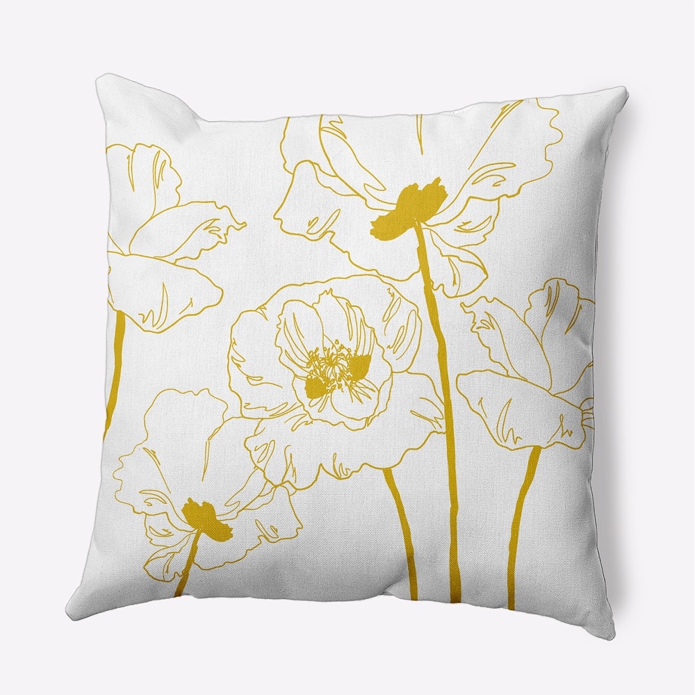Popping Poppies Decorative Throw Pillow