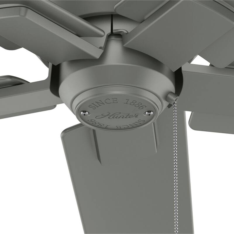 Hunter 44" Terrace Cove Outdoor Low Profile Ceiling Fan and Pull Chain, Damp-Rated
