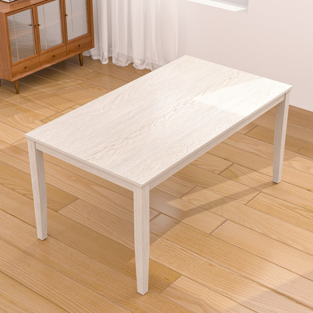 Javlergo 67 Inch Modern Wood Dining Table, Solid Wood Rectangular Dining Table for Kitchen