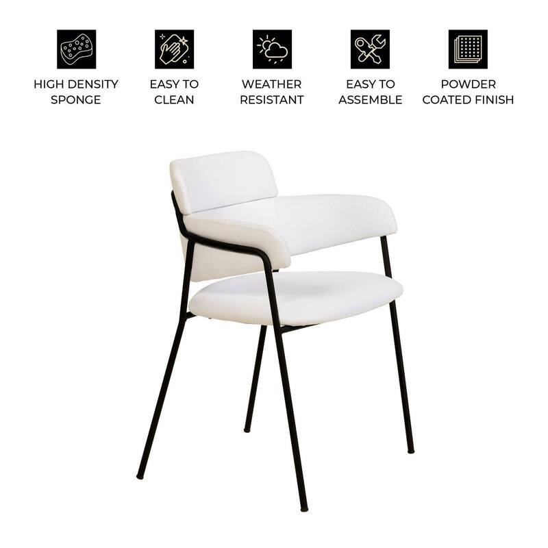 LeisureMod Axis Upholstered Dining Chair in Leather/Polyester/Velvet, Modern Minimalist Side Chair for Home & Kitchen