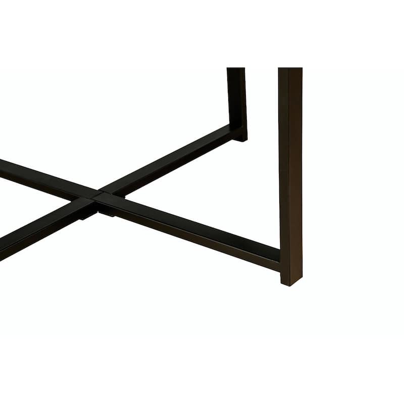 30-Inch Wood Octagonal Vintage Patchwork Coffee Table