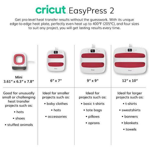 Shop Cricut Easypress 2 Machine Iron On Decal Htv Rolls Weeder Kit Press Tote 9x9 On Sale Overstock 28161123