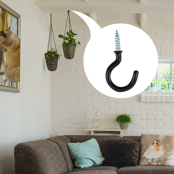 Shop 20pcs Cup Ceiling Hooks Metal Wall Mount Vinyl Coated Screw