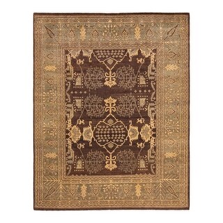 Overton One-of-a-Kind Hand-Knotted Traditional Oriental Mogul Brown Area Rug - 8' 1" x 10' 6"