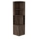 preview thumbnail 5 of 40, TUHOME Syrah Corner Bar Cabinet with 2-Doors and 8 Cubbies - N/A