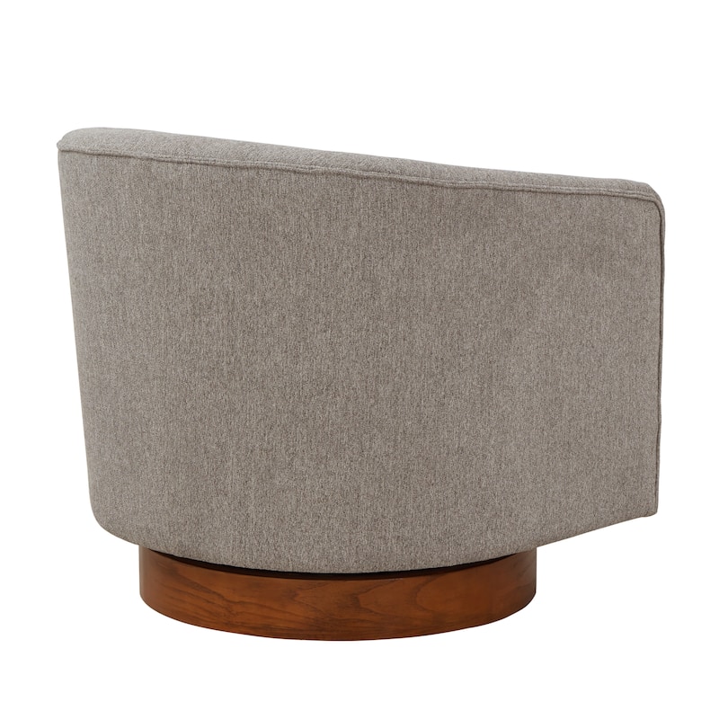 Maxine Chenille Fabric Wood Base Swivel Accent Chair by Greyson Living - 28.5"W x 28.75"D x 28"H