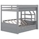 preview thumbnail 18 of 16, Full Over Full Bunk Bed with Storage Staircase & 3 Drawers, Convertible Wooden Bunk Bed Frame w/Safety Guardrail for Kids Teens