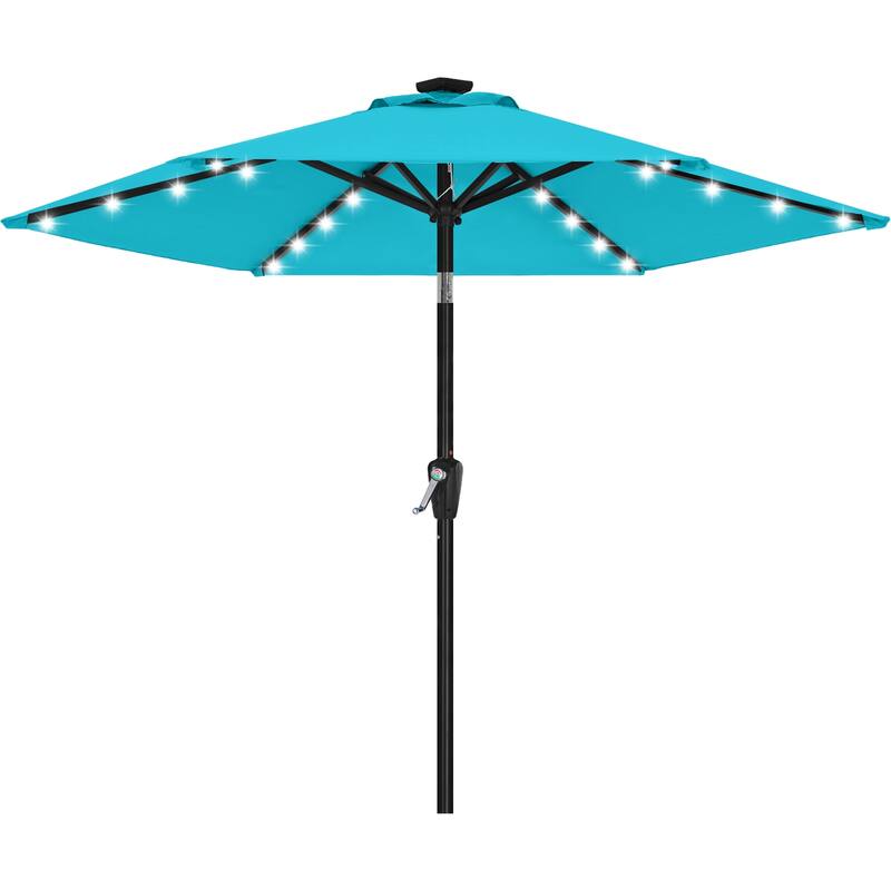 ABCCANOPY 7.5FT Outdoor Patio Solar Umbrella with 24LED Lights