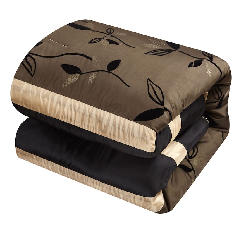 Grand Avenue Pandora Leaf Pattern Corded 6-Piece Comforter Set