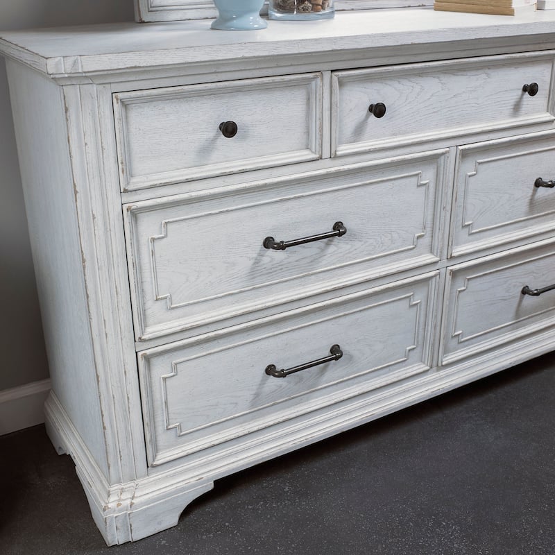 Clara 7-Drawer Dresser, White Mist