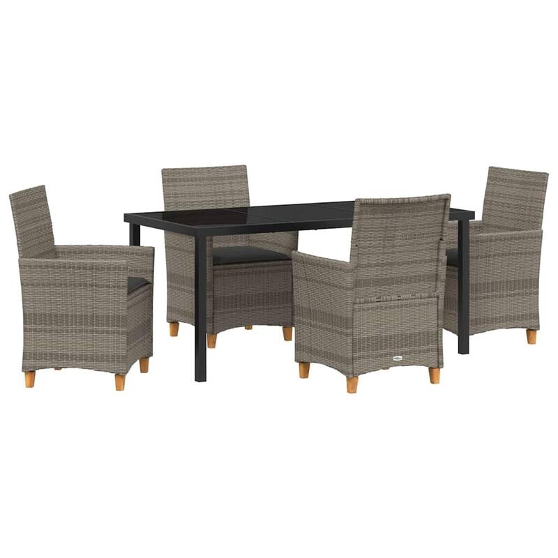 vidaXL Garden Dining Set Poly Rattan