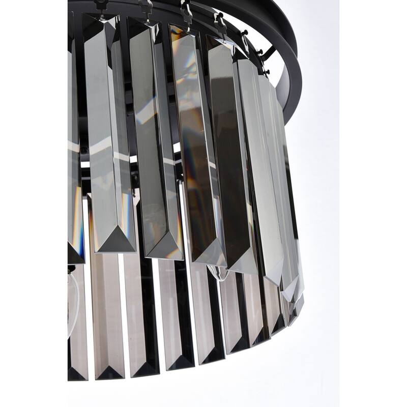 Royce Edge 3-Light Matte Black Flush Mount