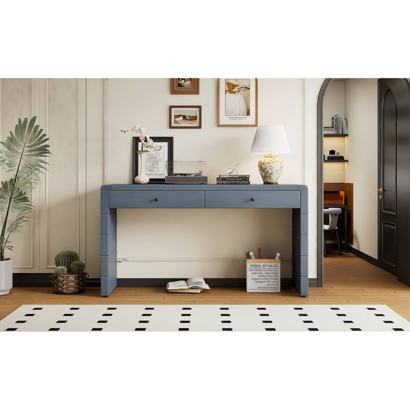 Wooden Entryway Table with 2 Drawers