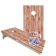 preview thumbnail 1 of 4, Wood Finish WSOC Plank Wood Regulation 2x4 Cornhole Board Set All-Weather - Include Carrying Case