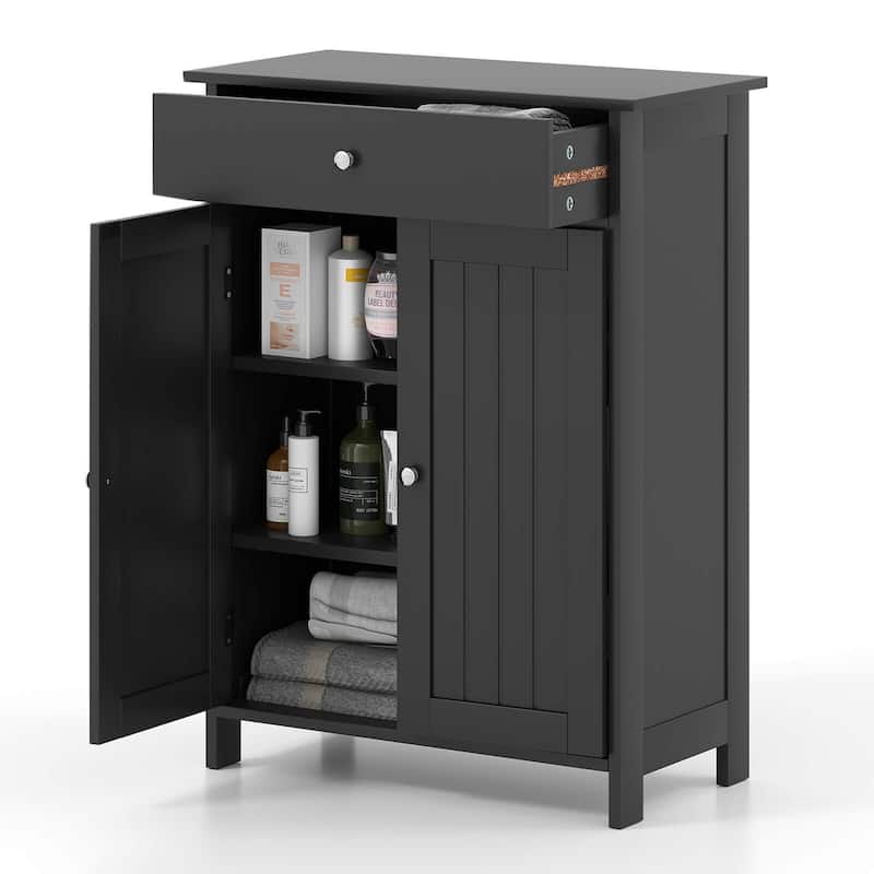 Costway Bathroom Floor Cabinet Freestanding Storage Organizer with 2 - See Details
