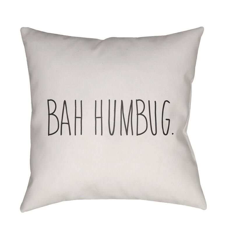Livabliss Bahhumbug Holiday Pillow