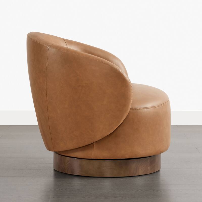 Spruce & Spring Ariel Upholstered Swivel Accent Chair Fabric