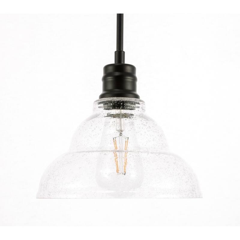 Caressa 8.5-Inch 1-Light Clear Seeded Glass