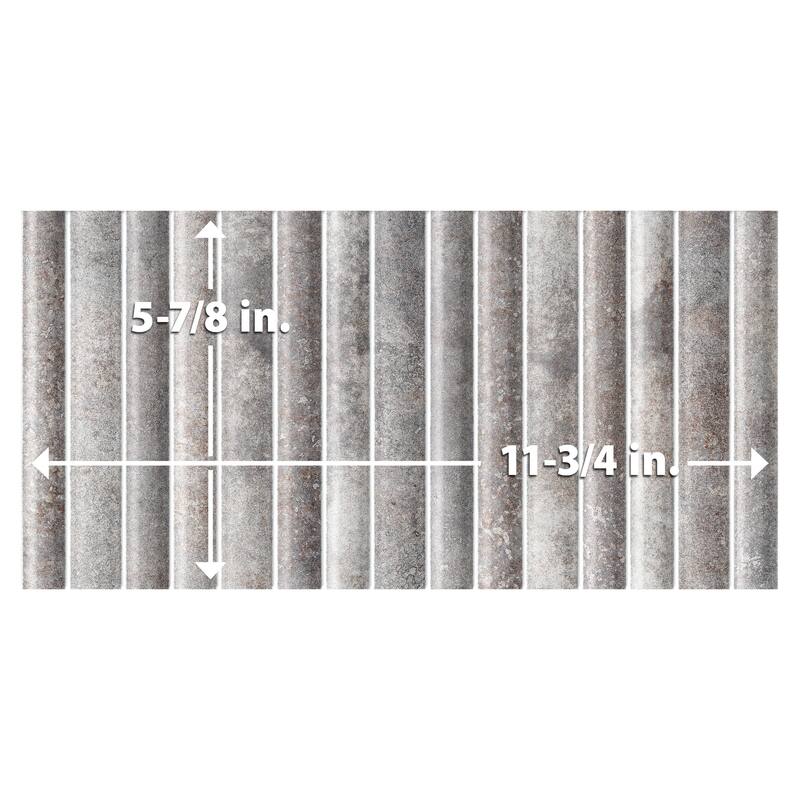 Merola Tile Rubik Greige 5-7/8" x 11-3/4" Ceramic Wall Tile