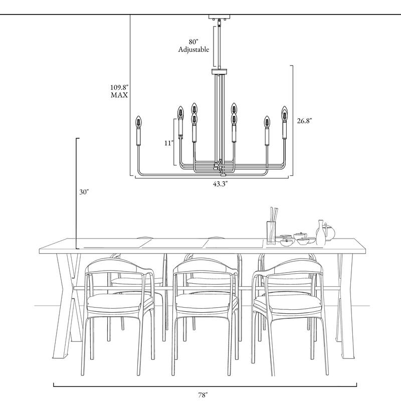 Modern Farmhouse Black 10-Light Chandelier Metal Wheel Candle Ceiling Light - D 43.3" x H 26.8"