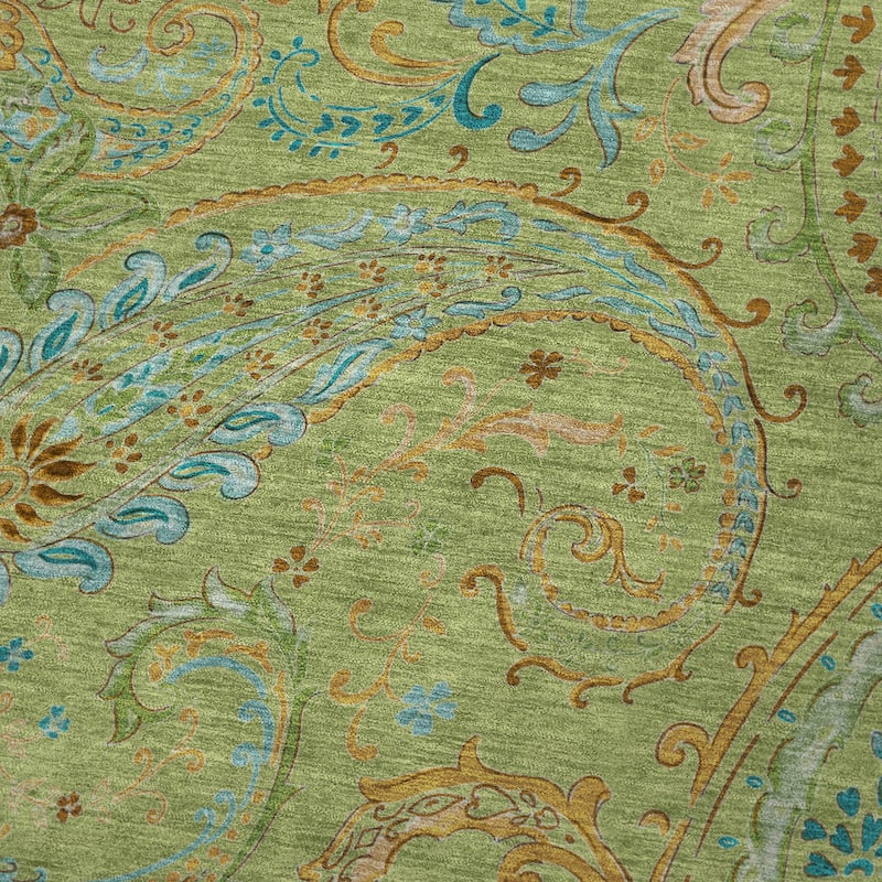 Premium Machine Washable Paisley Sherpa Throw Blanket