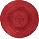 preview thumbnail 15 of 40, Hand-Woven Camino Jute Area Rug 8' Round - Burgundy