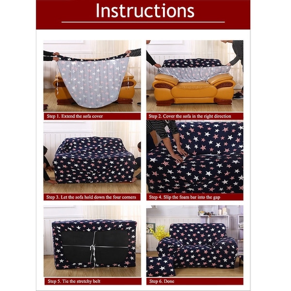 US Ship Stretch Chair Sofa Covers 1 2 3 Seater Protector Couch Cover Slipcover