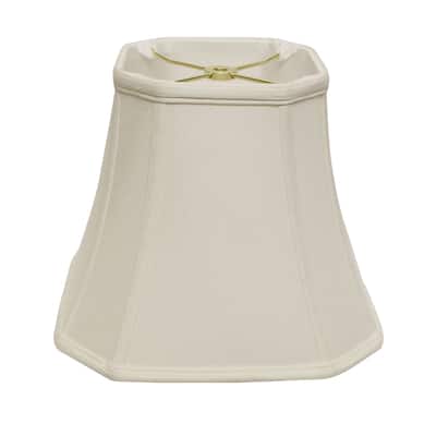 HomeRoots 18" White Slanted Square Bell Monay Shantung Lampshade - 18