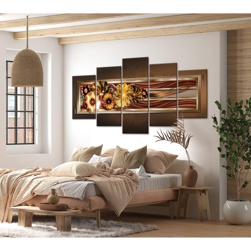 Glam Canvas Wall Art - Floral Serenade - 5 Pieces