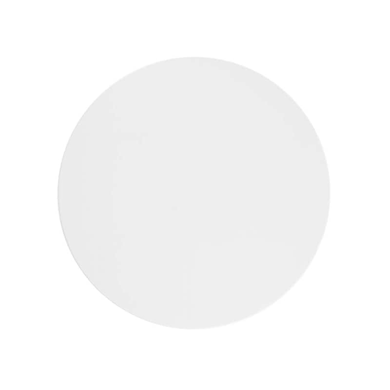 Round Wood Top Dining Table - White