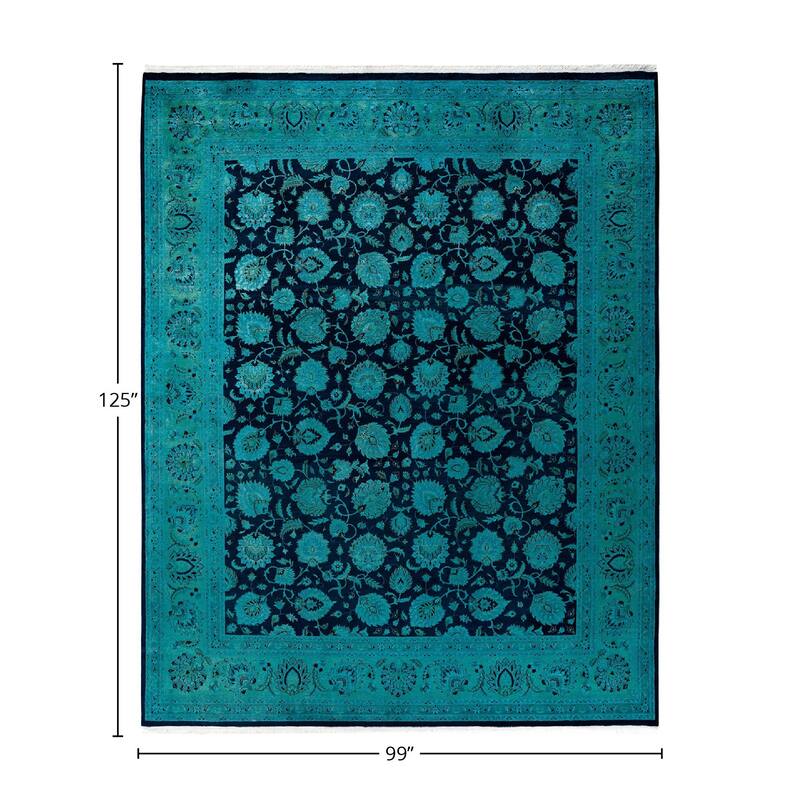 Fine Vibrance, One-of-a-Kind Hand-Knotted Area Rug - Purple, 8' 3" x 10' 5" - 8' 3" x 10' 5"