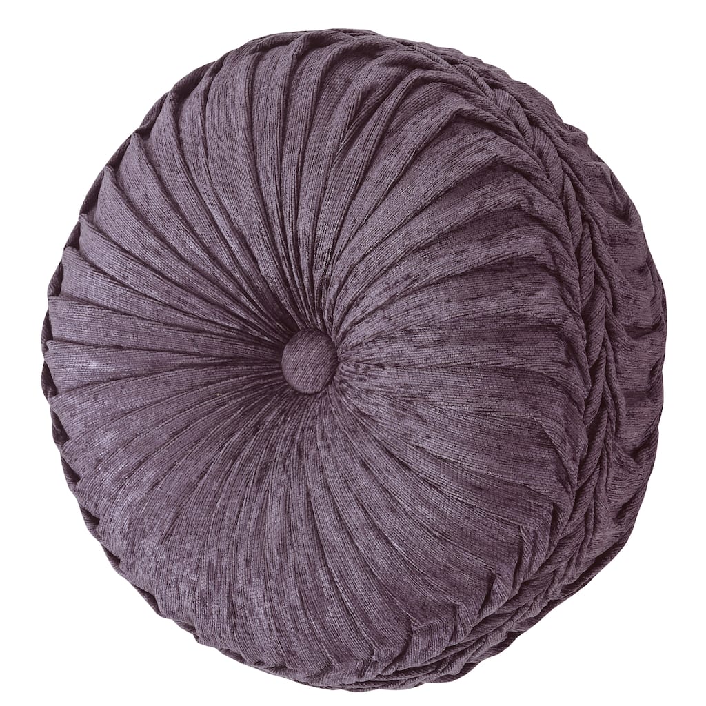 Five Queens Court Dominique Tufted Round Decorative Throw Pillow